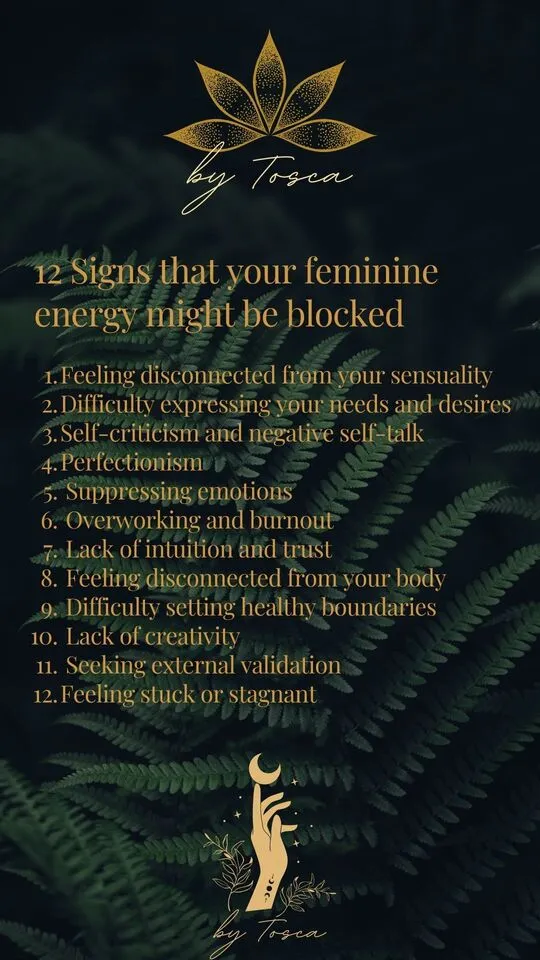 feminine energy is blocked